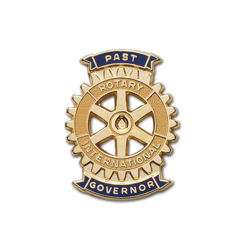 Rotary Ribbon Style Past Governor Lapel Pin Gold Filled
